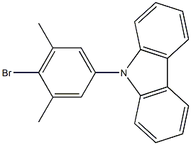 9H-Carbazole, 9-(4-bromo-3,5-dimethylphenyl)-结构式