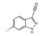6-氯-1H-吲唑-3-甲腈结构式