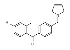 4-BROMO-2-FLUORO-4'-(3-PYRROLINOMETHYL) BENZOPHENONE Structure