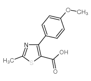 2-甲基-4-(4-甲氧基-苯基)-噻唑-5-羧酸结构式