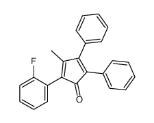 2-(2-fluorophenyl)-3-methyl-4,5-diphenylcyclopenta-2,4-dien-1-one结构式