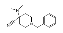 1-苄基-4-(二甲基氨基)哌啶-4-甲腈结构式