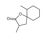 3,6-dimethyl-1-oxaspiro[4.5]decan-2-one结构式
