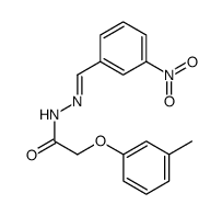Acetic acid, 2-(3-methylphenoxy)-, 2-[(3-nitrophenyl)methylene]hydrazide结构式