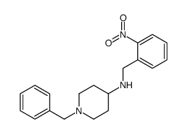 1-Benzyl-N-(2-nitrobenzyl)-4-piperidinamine结构式