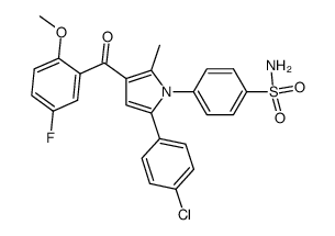 4-(5-(4-chlorophenyl)-3-(5-fluoro-2-methoxybenzoyl)-2-methyl-1H-pyrrol-1-yl)benzenesulfonamide Structure