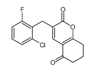 3-(2-氯-6-氟苄基)-7,8-二氢-2H-色烯-2,5(6H)-二酮结构式