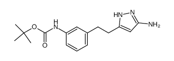 tert-butyl N-[3-[2-(5-amino-2H-pyrazol-3-yl)ethyl]phenyl]carbamate Structure