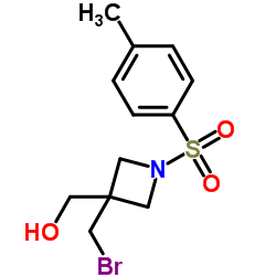 [3-(溴甲基)-1-对甲苯磺酰氮杂环丁烷-3-基]甲醇结构式