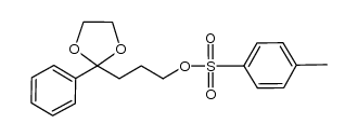 3-(2-phenyl-1,3-dioxolan-2-yl)propyl 4-methylbenzenesulfonate结构式