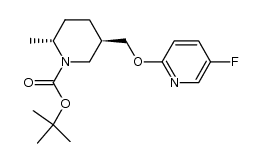 (2R,5R)-5-(5-fluoro-pyridin-2-yloxymethyl)-2-methylpiperidine-1-carboxylic acid tert-butyl ester结构式