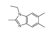 (9ci)-1-乙基-2,5,6-三甲基-1H-苯并咪唑结构式