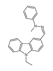 9-乙基-3-((2-甲基-2-苯基亚肼基)甲基)-9h-咔唑结构式