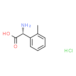 (R)-2-氨基-2-(邻甲苯基)乙酸盐酸盐结构式