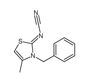 (3-benzyl-4-methyl-1,3-thiazol-2-ylidene)cyanamide Structure