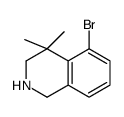 5-溴-1,2,3,4-四氢-4,4-二甲基异喹啉结构式