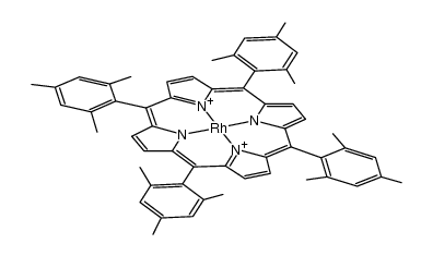 Rh(tetramesitylporphyrinato dianion)结构式