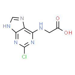 (2-Chloro-9H-purin-6-ylamino)-acetic acid Structure