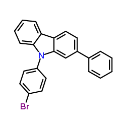 9-(4-bromophenyl)-2-phenyl-9H-carbazole Structure