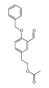 4-O-Benzyl Tyrosol α-Acetate 3-Aldehyde Structure