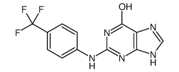 2-[4-(trifluoromethyl)anilino]-3,7-dihydropurin-6-one Structure
