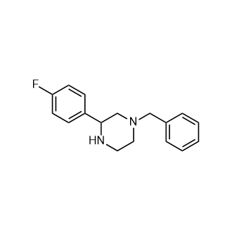 1-苄基-3-(4-氟苯基)哌嗪结构式