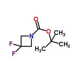 3,3-二氟氮杂环丁烷-1-羧酸叔丁酯结构式