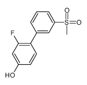 3-fluoro-4-(3-methylsulfonylphenyl)phenol Structure