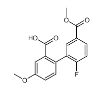 2-(2-fluoro-5-methoxycarbonylphenyl)-5-methoxybenzoic acid Structure