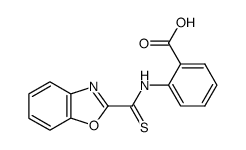 2-(benzo[d]oxazole-2-carbothioamido)benzoic acid Structure