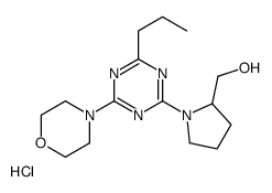 [1-(4-morpholin-4-yl-6-propyl-1,3,5-triazin-2-yl)pyrrolidin-2-yl]methanol,hydrochloride Structure