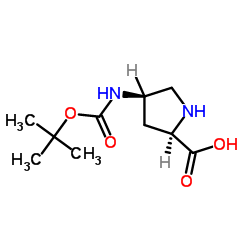 (4R)-4-({[(2-Methyl-2-propanyl)oxy]carbonyl}amino)-D-proline Structure