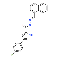 (E)-3-(4-fluorophenyl)-N-(naphthalen-1-ylmethylene)-1H-pyrazole-5-carbohydrazide Structure