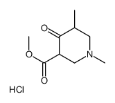 Methyl 1,5-dimethyl-4-oxo-3-piperidinecarboxylate hydrochloride ( 1:1) Structure