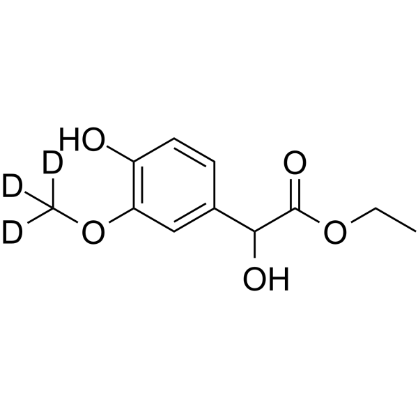 Vanillylmandelic acid ethyl ester-d3 Structure