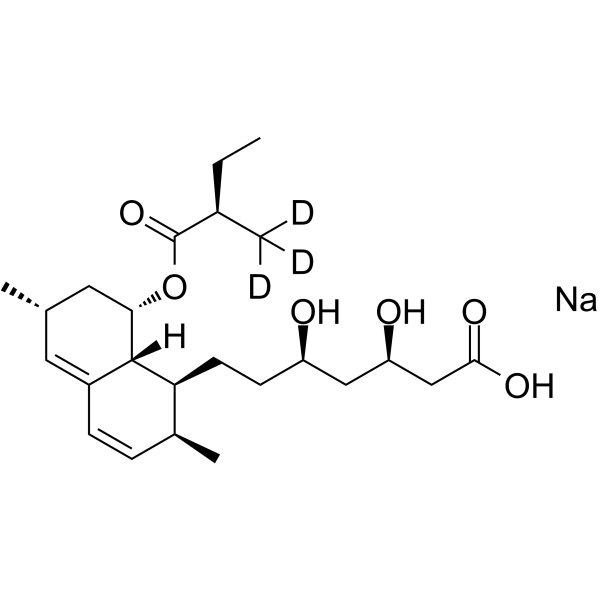 Epi Lovastatin Hydroxy Acid-d3 sodium salt结构式