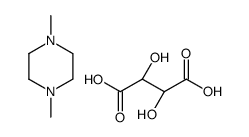(2R,3R)-2,3-dihydroxybutanedioic acid,1,4-dimethylpiperazine Structure