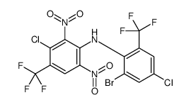 N-[2-bromo-4-chloro-6-(trifluoromethyl)phenyl]-3-chloro-2,6-dinitro-4-(trifluoromethyl)aniline Structure