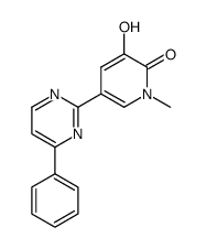 3-hydroxy-1-methyl-5-(4-phenylpyrimidin-2-yl)pyridin-2(1H)-one Structure