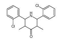 2,6-bis(2-chlorophenyl)-3,5-dimethylpiperidin-4-one结构式
