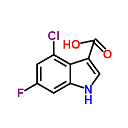 4-Chloro-6-fluoro-1H-indole-3-carboxylic acid structure