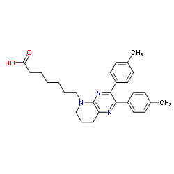 7,8-二氢-2,3-二(4-甲基苯基)吡啶并[2,3-b]吡嗪-5(6H)-庚酸结构式