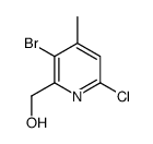 (3-bromo-6-chloro-4-methylpyridin-2-yl)methanol Structure