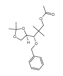 (S)-3-(benzyloxy)-3-[(R)-2,2-dimethyl-1,3-dioxolan-4-yl]-2,2-dimethylpropyl acetate结构式