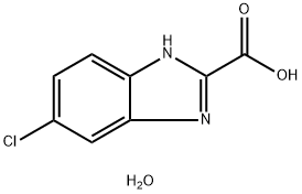 6-Chloro-1H-benzimidazole-2-carboxylic acid monohydrate Structure