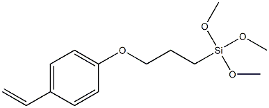 3-(4-Vinylphenyloxy)propyltrimethoxysilane结构式