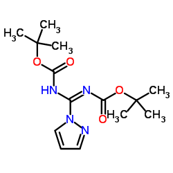 N,N'-Di-Boc-1H-pyrazole-1-carboxamidine structure