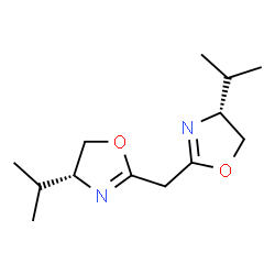 (4R,4'R)-2,2'-亚甲基双[4,5-二氢-4-(1-甲基乙基)噁唑]结构式