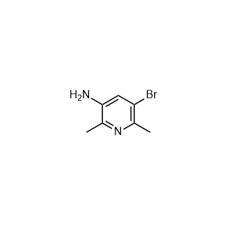 5-溴-2,6-二甲基吡啶-3-胺结构式