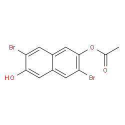 3,7-二溴-6-羟基-2-萘基乙酸酯结构式